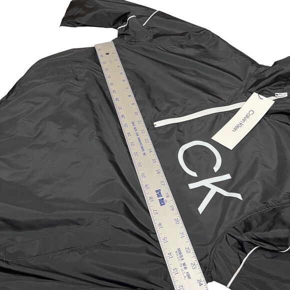 Calvin Klein Jacket Mens S Black Lightweight Windbreaker Pullover 1/4 Activewear - Picture 5 of 14